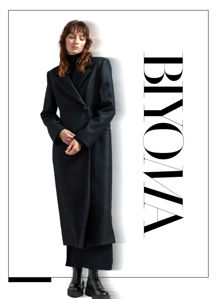 Wool Long Coat by Biyoma Coat Trends Tokyo