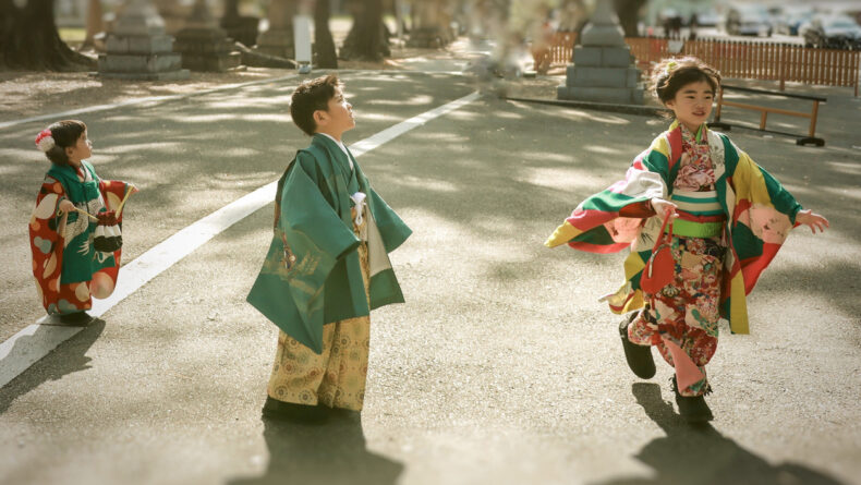 Shichi-go-san which is traditional Japan children event for 7 years girl, 5 years boy and 3 years girl in Japan