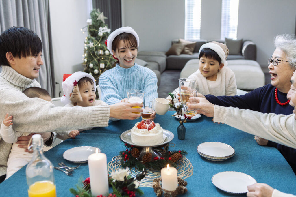Japanese Christmas dining table.