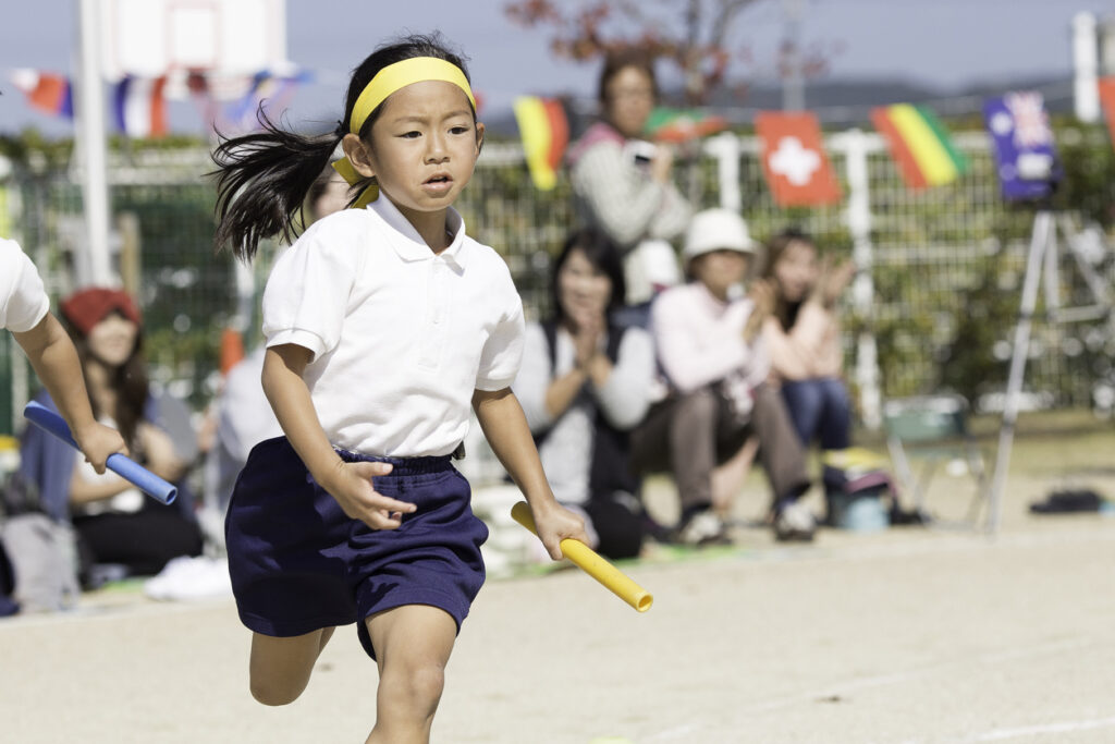 Children are struggling hard at exercising Japanese School System