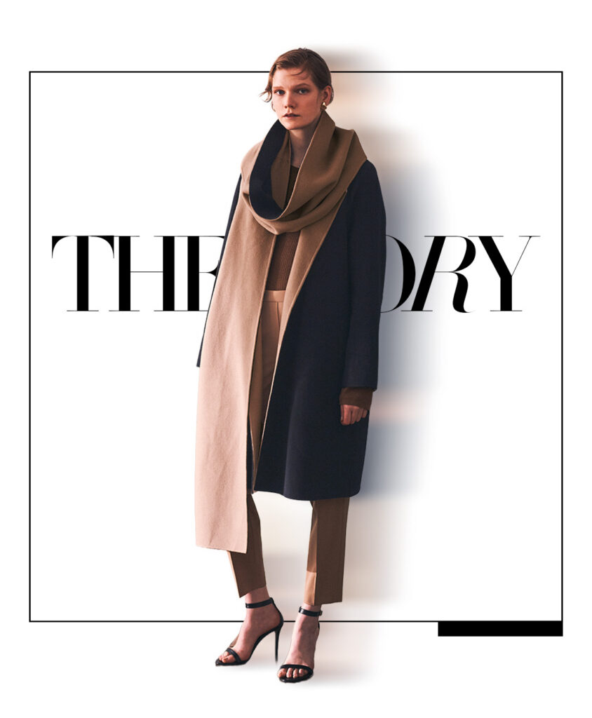 Wood Divide Scarf Coat by Theory