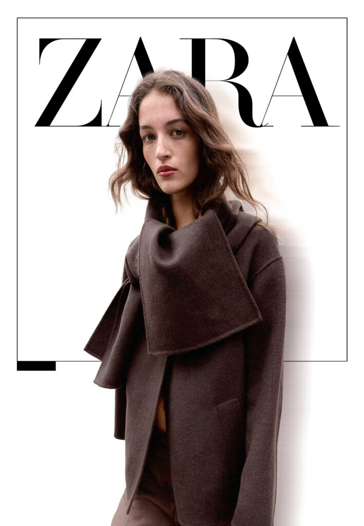 Wool Short Scarf Coat by Zara